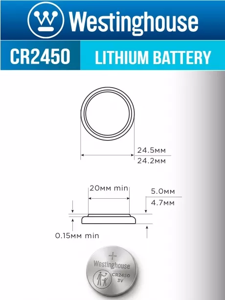 литиевые батарейки Westinghouse CR2450 10шт. 