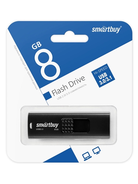 флешка USB SmartBuy Fashion 3.0 8GB black