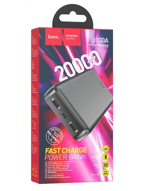 внешний аккумулятор Hoco J100A High-ranking compatible power bank(20000mAh) black