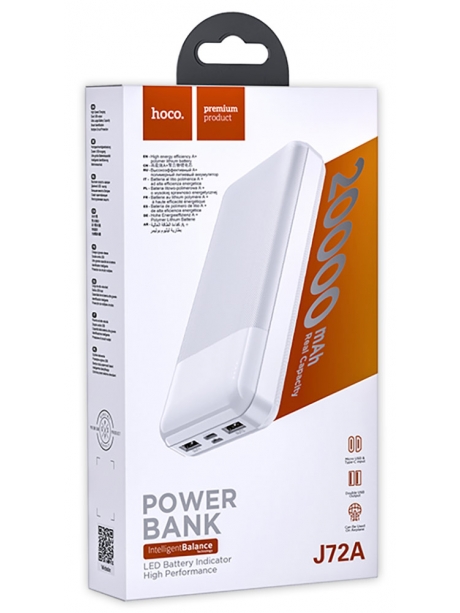 внешний аккумулятор Hoco J72A Easy travel compatible power bank(20000mAh) white