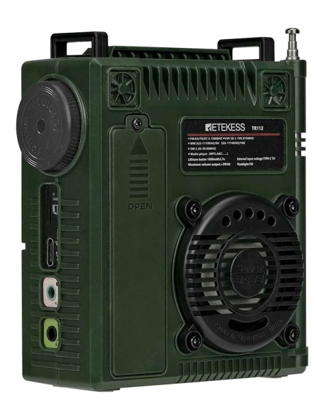 портативный цифровой радиоприемник Retekess TR112 green