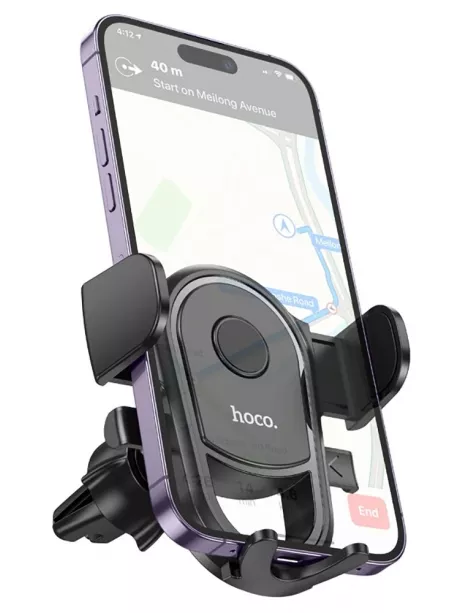 держатель на решетку вентиляции в машину Hoco H6 Grateful one-button car holder (air outlet) black