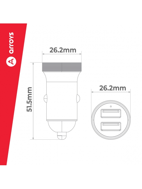 автомобильное зарядное устройство для смартфона Arroys CR-4 