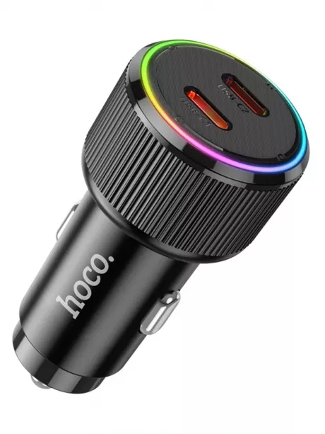 автомобильное зарядное устройство Hoco NZ14B Guerrero PD50W(2C) car charger black
