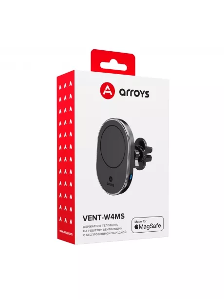 автомобильный держатель Arroys Vent-W4MS black