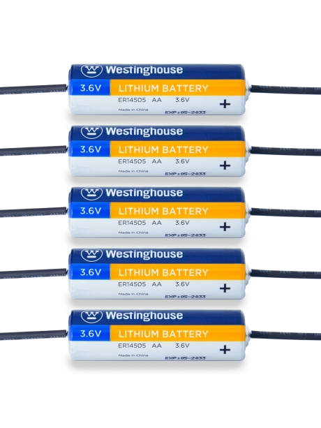литиевые батарейки 3.6 В Westinghouse ER 14505Y (AA) axial wires 5шт. 