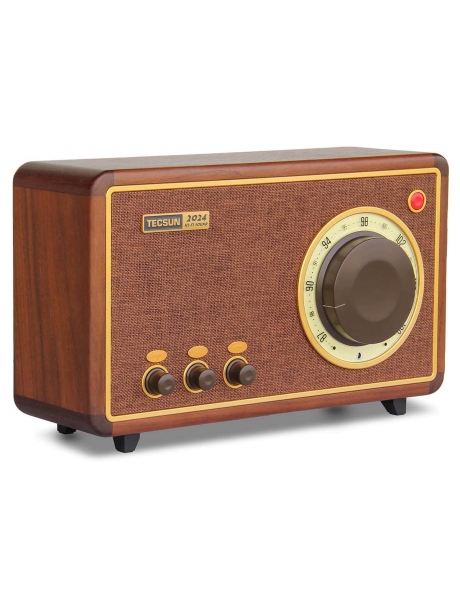 FM радиоприемник и bluetooth динамик Tecsun 2024 WOOD (export version) brown