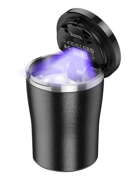 контейнер для мусора Hoco ZP9 Solar car ashtray black