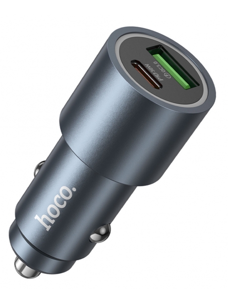 быстрая зарядка для телефона в машину Hoco Z60 Bloom 48W dual-port PD30W+QC3.0 multi-protocol black