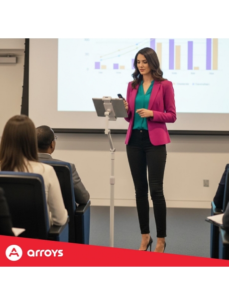 подставка напольная для планшета Arroys F-LU14 white