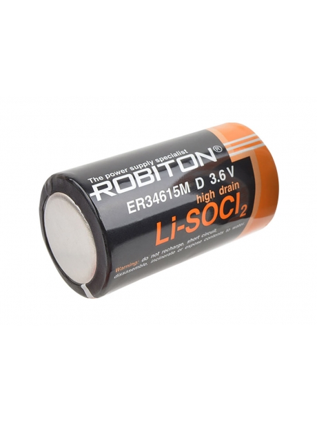 литиевая батарейка типа D Robiton ER 34615M (D) 