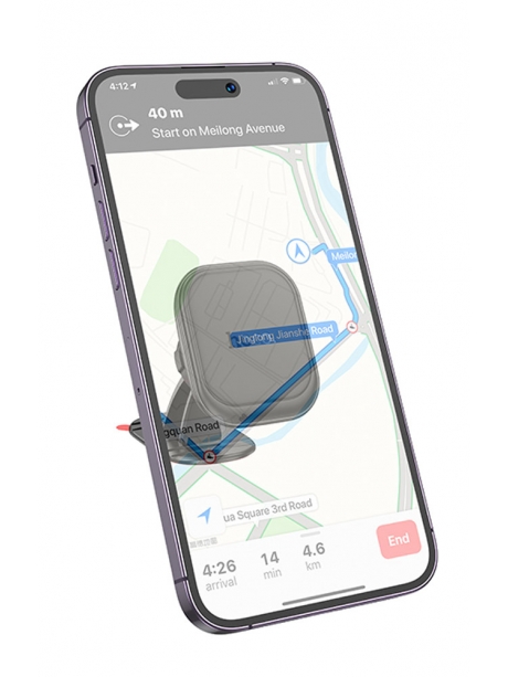 автомобильный магнитный держатель Hoco H30 Brilliant magnetic car holder (center console) black