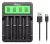 зарядное устройство для аккумуляторов POWXS PW-6754 черный