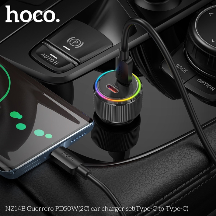автомобильное зарядное устройство Hoco NZ14B Guerrero PD50W(2C) car charger