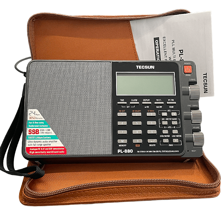 Кожаный чехол всеволнового радиоприемника Tecsun PL-880 black
