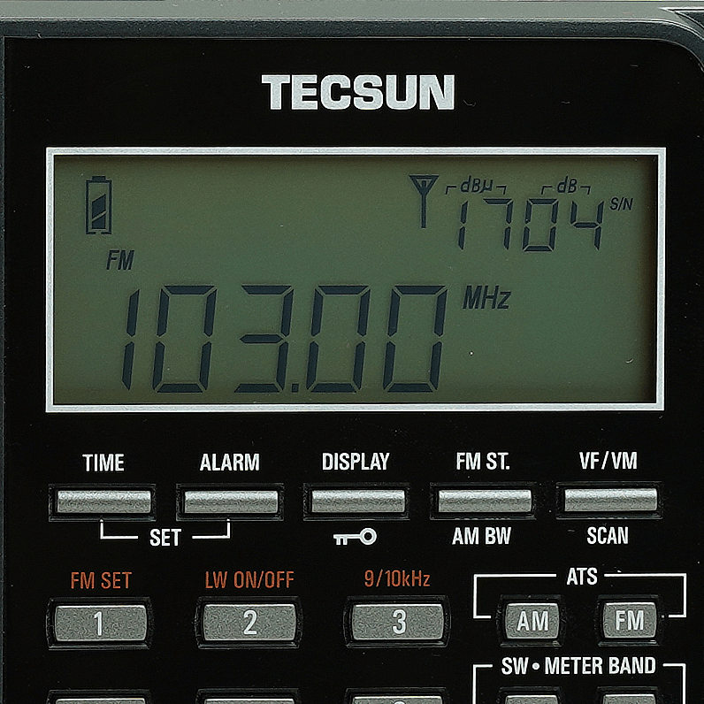 Дисплей FM радиоприемника Tecsun PL-880 black